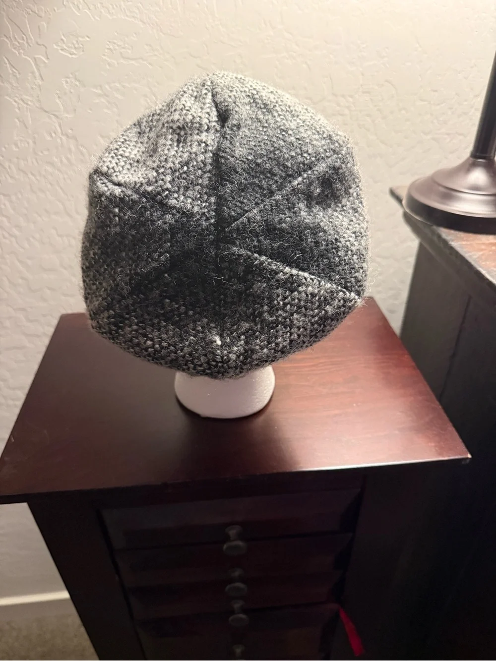 Gray Tweed Women's Newsboy Cap